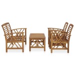 vidaXL Set mobilier de grădină, 4 piese, lemn masiv de acacia vidaXL Set mobilier de grădină, 4 piese, lemn masiv de acacia