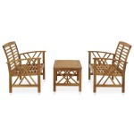 vidaXL Set mobilier de grădină, 3 piese, lemn masiv de acacia vidaXL Set mobilier de grădină, 3 piese, lemn masiv de acacia