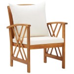 vidaXL Set mobilier grădină cu perne, 5 piese, lemn masiv de acacia