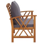 vidaXL Set mobilier grădină cu perne, 3 piese, lemn masiv de acacia
