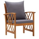 vidaXL Set mobilier grădină cu perne, 5 piese, lemn masiv de acacia