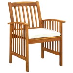 vidaXL Set mobilier de grădină cu perne, 9 piese, lemn masiv acacia vidaXL Set mobilier de grădină cu perne, 9 piese, lemn masiv acacia