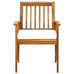 vidaXL Set mobilier de grădină cu perne, 9 piese, lemn masiv acacia vidaXL Set mobilier de grădină cu perne, 9 piese, lemn masiv acacia