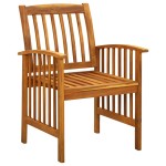 vidaXL Set mobilier de grădină cu perne, 9 piese, lemn masiv acacia vidaXL Set mobilier de grădină cu perne, 9 piese, lemn masiv acacia