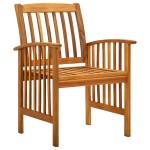vidaXL Set mobilier de grădină cu perne, 9 piese, lemn masiv acacia vidaXL Set mobilier de grădină cu perne, 9 piese, lemn masiv acacia