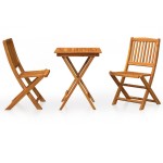 vidaXL Set mobilier grădină, pliabil, 3 piese, lemn masiv acacia vidaXL Set mobilier grădină, pliabil, 3 piese, lemn masiv acacia