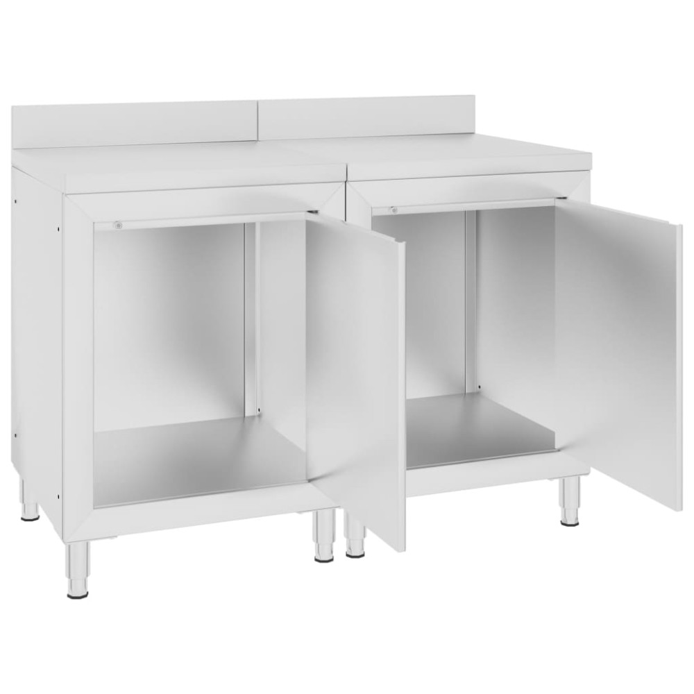 vidaXL Dulap blat de lucru comercial, 120x60x96 cm, oțel inoxidabil