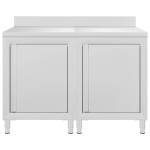 vidaXL Dulap blat de lucru comercial, 120x60x96 cm, oțel inoxidabil vidaXL Dulap blat de lucru comercial, 120x60x96 cm, oțel inoxidabil