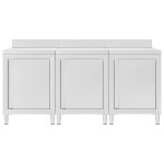 vidaXL Dulap blat de lucru comercial 180x60x96 cm oțel inoxidabil vidaXL Dulap blat de lucru comercial 180x60x96 cm oțel inoxidabil