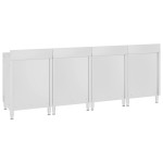 vidaXL Dulap comercial blat de lucru 240x60x96 cm, oțel inoxidabil