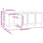 vidaXL Dulap comercial blat de lucru 240x60x96 cm, oțel inoxidabil