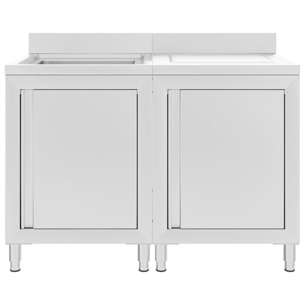 vidaXL Dulap comercial pentru chiuvetă,120x60x96 cm, oțel inoxidabil