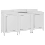 vidaXL Dulap comercial pentru chiuvetă 180x60x96 cm, oțel inoxidabil vidaXL Dulap comercial pentru chiuvetă 180x60x96 cm, oțel inoxidabil