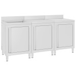 vidaXL Dulap comercial pentru chiuvetă 180x60x96 cm, oțel inoxidabil vidaXL Dulap comercial pentru chiuvetă 180x60x96 cm, oțel inoxidabil