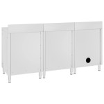 vidaXL Dulap comercial pentru chiuvetă 180x60x96 cm, oțel inoxidabil vidaXL Dulap comercial pentru chiuvetă 180x60x96 cm, oțel inoxidabil