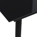vidaXL Set mobilier grădină, 3 piese, negru, sfoară de bumbac și oțel vidaXL Set mobilier grădină, 3 piese, negru, sfoară de bumbac și oțel
