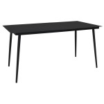 vidaXL Set mobilier de grădină, 9 piese, negru, sfoară bumbac și oțel vidaXL Set mobilier de grădină, 9 piese, negru, sfoară bumbac și oțel