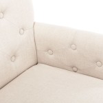 vidaXL Scaune de bucătărie cu brațe, 4 buc., bej, material textil