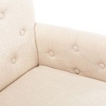 vidaXL Scaune de bucătărie cu brațe, 6 buc., bej, material textil