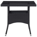 vidaXL Set mobilier de grădină, 5 piese, negru, poliratan vidaXL Set mobilier de grădină, 5 piese, negru, poliratan
