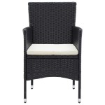 vidaXL Set mobilier de grădină, 5 piese, negru, poliratan vidaXL Set mobilier de grădină, 5 piese, negru, poliratan