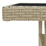 vidaXL Set mobilier de grădină, 5 piese, bej, poliratan și sticlă vidaXL Set mobilier de grădină, 5 piese, bej, poliratan și sticlă