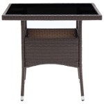 vidaXL Set mobilier de grădină, 5 piese, poliratan și sticlă vidaXL Set mobilier de grădină, 5 piese, poliratan și sticlă