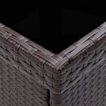 vidaXL Set mobilier de grădină, 5 piese, poliratan și sticlă vidaXL Set mobilier de grădină, 5 piese, poliratan și sticlă