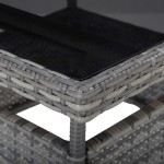 vidaXL Set mobilier grădină, 5 piese, gri, poliratan, lemn acacia vidaXL Set mobilier grădină, 5 piese, gri, poliratan, lemn acacia