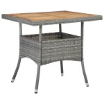 vidaXL Set mobilier grădină, 5 piese, gri, poliratan, lemn acacia vidaXL Set mobilier grădină, 5 piese, gri, poliratan, lemn acacia