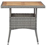 vidaXL Set mobilier grădină, 5 piese, gri, poliratan, lemn acacia vidaXL Set mobilier grădină, 5 piese, gri, poliratan, lemn acacia