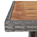 vidaXL Set mobilier grădină, 5 piese, gri, poliratan, lemn acacia vidaXL Set mobilier grădină, 5 piese, gri, poliratan, lemn acacia