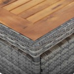 vidaXL Set mobilier grădină, 5 piese, gri, poliratan, lemn acacia vidaXL Set mobilier grădină, 5 piese, gri, poliratan, lemn acacia