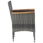 vidaXL Set mobilier grădină, 5 piese, gri, poliratan, lemn acacia vidaXL Set mobilier grădină, 5 piese, gri, poliratan, lemn acacia