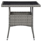vidaXL Set mobilier grădină, 5 piese, gri, poliratan/sticlă tratată vidaXL Set mobilier grădină, 5 piese, gri, poliratan/sticlă tratată
