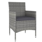 vidaXL Set mobilier grădină, 5 piese, gri, poliratan/sticlă tratată vidaXL Set mobilier grădină, 5 piese, gri, poliratan/sticlă tratată