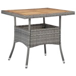 vidaXL Set mobilier grădină, 5 piese, gri, poliratan și lemn acacia vidaXL Set mobilier grădină, 5 piese, gri, poliratan și lemn acacia