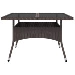 vidaXL Set mobilier grădină, 9 piese, maro, poliratan și sticlă vidaXL Set mobilier grădină, 9 piese, maro, poliratan și sticlă
