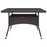 vidaXL Set mobilier grădină, 9 piese, maro, poliratan și sticlă vidaXL Set mobilier grădină, 9 piese, maro, poliratan și sticlă