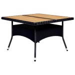 vidaXL Set mobilier grădină, 9 piese, negru, poliratan și lemn acacia vidaXL Set mobilier grădină, 9 piese, negru, poliratan și lemn acacia