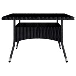 vidaXL Set mobilier grădină, 9 piese, negru, poliratan și lemn acacia vidaXL Set mobilier grădină, 9 piese, negru, poliratan și lemn acacia