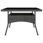 vidaXL Set mobilier grădină, 9 piese, gri, poliratan, lemn acacia vidaXL Set mobilier grădină, 9 piese, gri, poliratan, lemn acacia