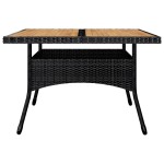 vidaXL Set mobilier grădină, 9 piese, negru, poliratan și lemn acacia vidaXL Set mobilier grădină, 9 piese, negru, poliratan și lemn acacia