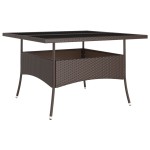 vidaXL Set mobilier de grădină, 9 piese, maro, poliratan vidaXL Set mobilier de grădină, 9 piese, maro, poliratan