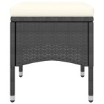 vidaXL Set mobilier grădină, 5 piese, negru, poliratan și lemn acacia vidaXL Set mobilier grădină, 5 piese, negru, poliratan și lemn acacia