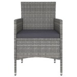 vidaXL Set mobilier grădină, 5 piese, gri, poliratan și lemn acacia vidaXL Set mobilier grădină, 5 piese, gri, poliratan și lemn acacia