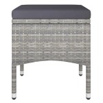 vidaXL Set mobilier grădină, 5 piese, gri, poliratan și lemn acacia vidaXL Set mobilier grădină, 5 piese, gri, poliratan și lemn acacia