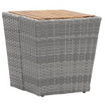 vidaXL Set mobilier grădină, 5 piese, gri, poliratan și lemn acacia vidaXL Set mobilier grădină, 5 piese, gri, poliratan și lemn acacia