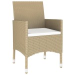 vidaXL Set mobilier grădină, 7 piese, bej, poliratan/sticlă securizată vidaXL Set mobilier grădină, 7 piese, bej, poliratan/sticlă securizată