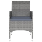 vidaXL Set mobilier de grădină, 3 piese, gri, poliratan vidaXL Set mobilier de grădină, 3 piese, gri, poliratan